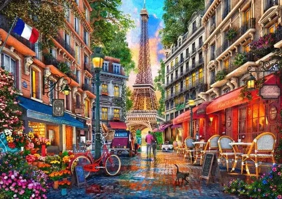21 / 30X40CM NO FRAME Modern Paris Street Landscape City Scenery Canvas Painting Print Wall Art