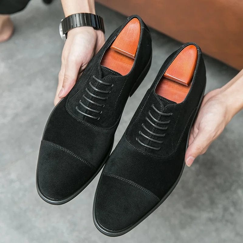 A2 / 41 New Arrival Men Pointed Toe Casual Suede Leather Shoes Male Lace Up Oxfords Wedding Dress Formal Flats Footwear Zapatos Hombre