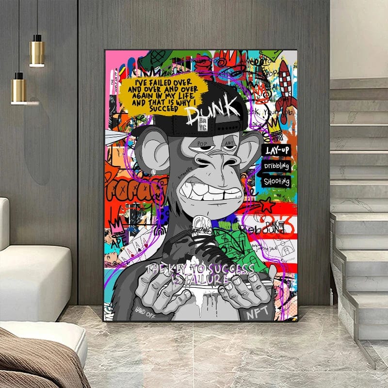 Abstract Graffiti Poster Canvas Painting Banksy Pop Art Portrait Poster Print Wall Art Picture for Nordic Living Room Home Decor