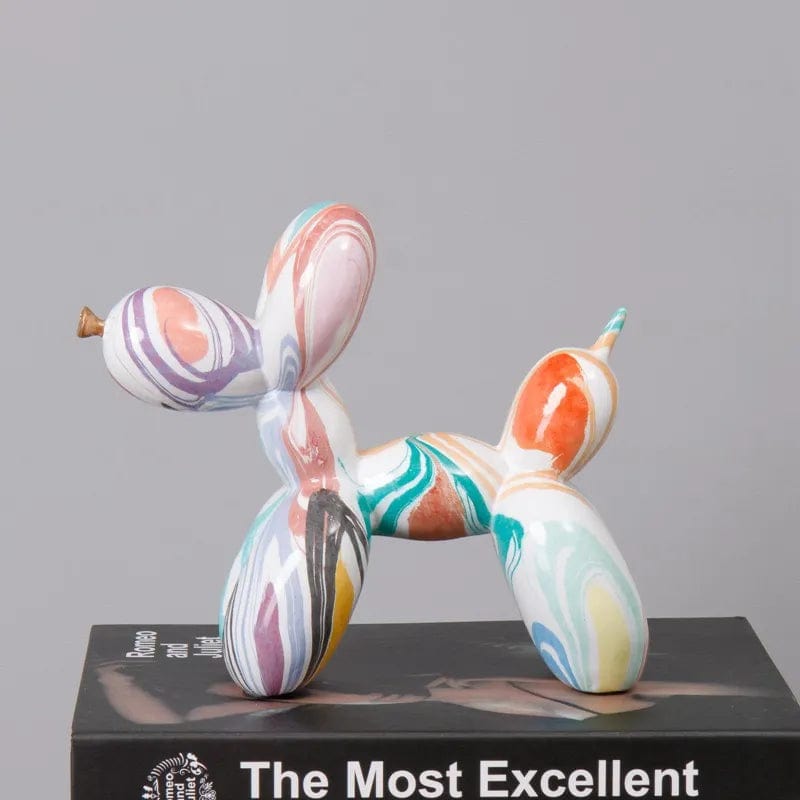 Art collision Nordic Modern Art Resin Graffiti Sculpture Balloon Dog Statue Creative Colored Craft Figurine Gift Home Office Desktop Decor