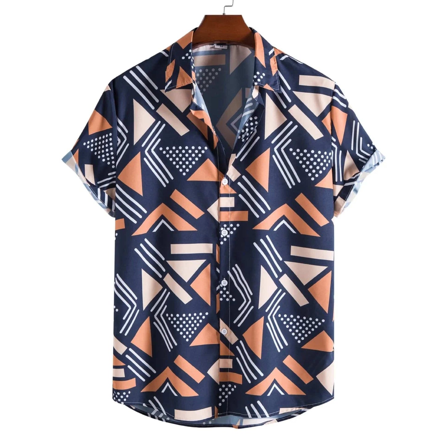 Blue / S Trendy Hawaiian Summer Shirt - Casual Men's Fashion Lapel Print Short Sleeve Top
