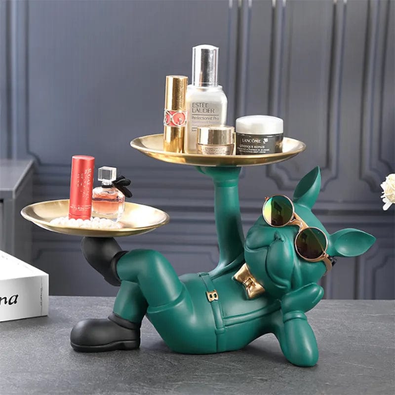 Bulldog Animal Figurines Cool Dog Statue Sculpture Living  Study Room Bedroom Decor Home Interior Decoration Accessories