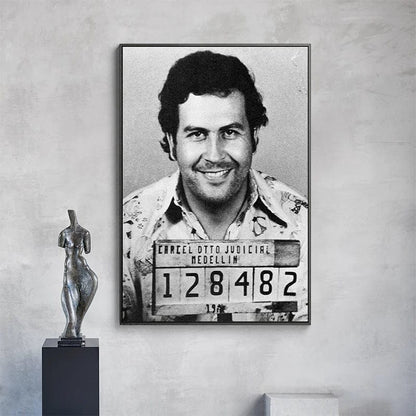 Lord Pablo Escobar Narcos Mugshot Poster Canvas Painting Colombian Drug Gangster Wall Art For Living Room Home Decoration