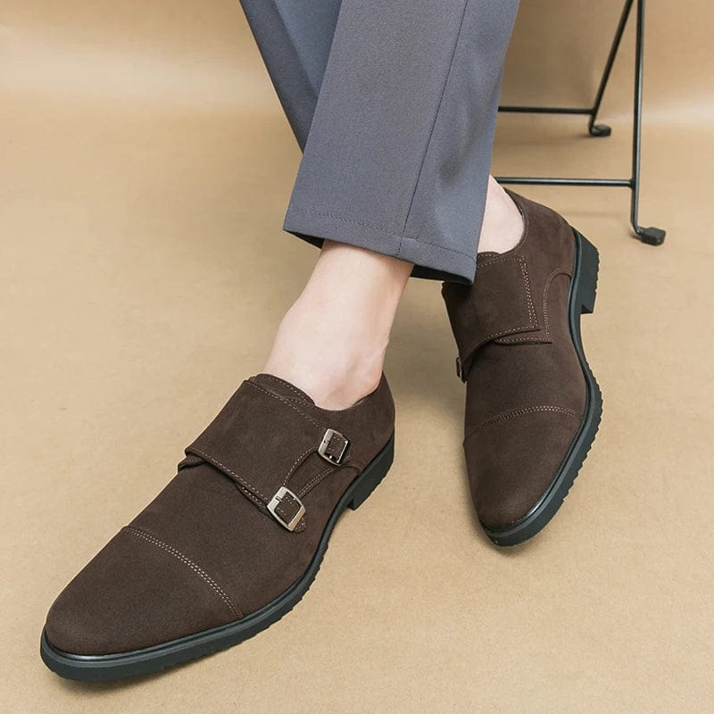 New Classic Dress Wedding Shoes Men's Frosted Suede Derby Leather Shoes Black Casual Man Footwear Gentleman Business Male shoes