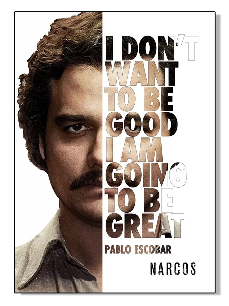 Z / 40x60cm No Frame Lord Pablo Escobar Narcos Mugshot Poster Canvas Painting Colombian Drug Gangster Wall Art For Living Room Home Decoration