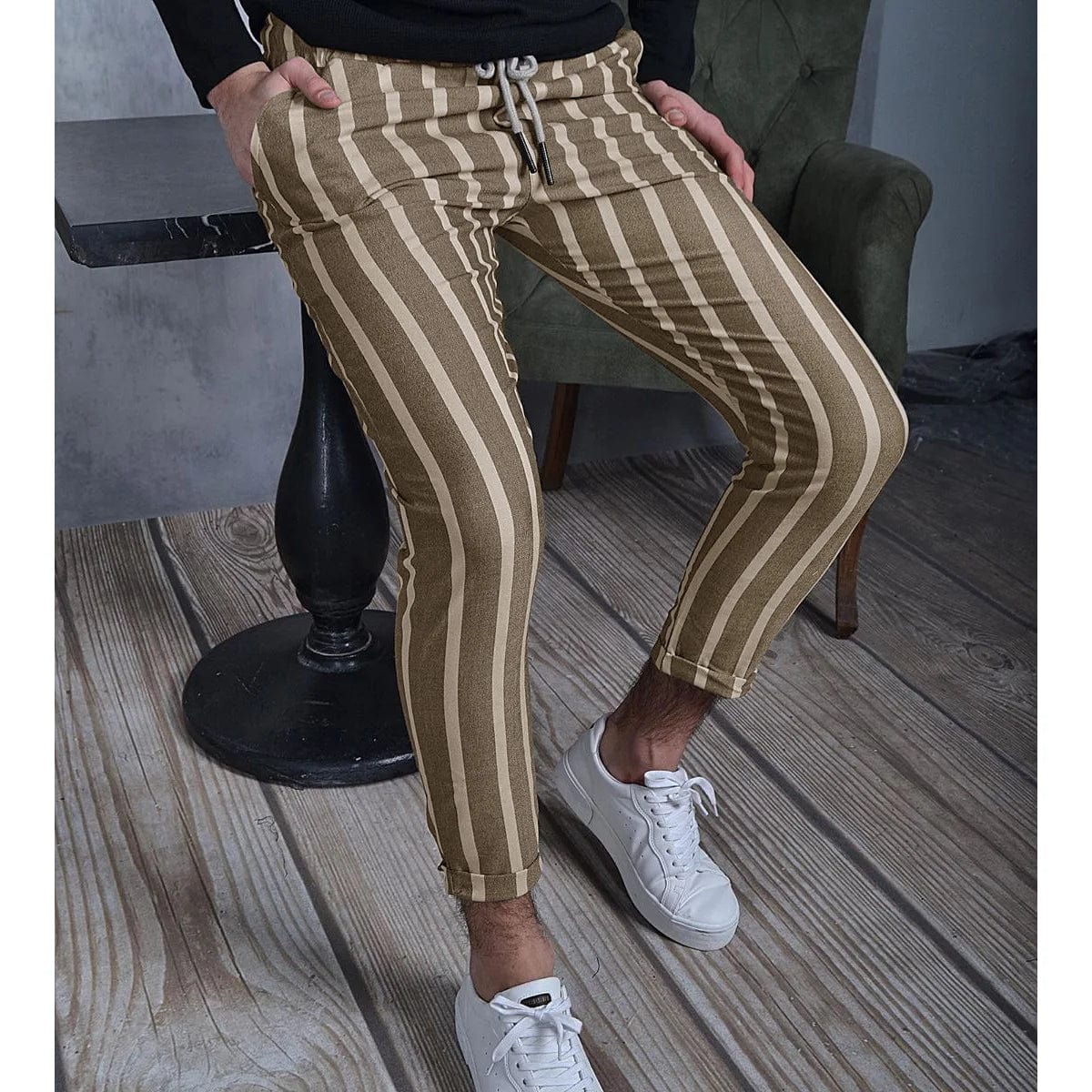 Spring Summer Vintage Men Plaid Pencil Pants Casual Formal Skinny Trousers  Office Wedding Business Trousers Plus Size on OnBuy