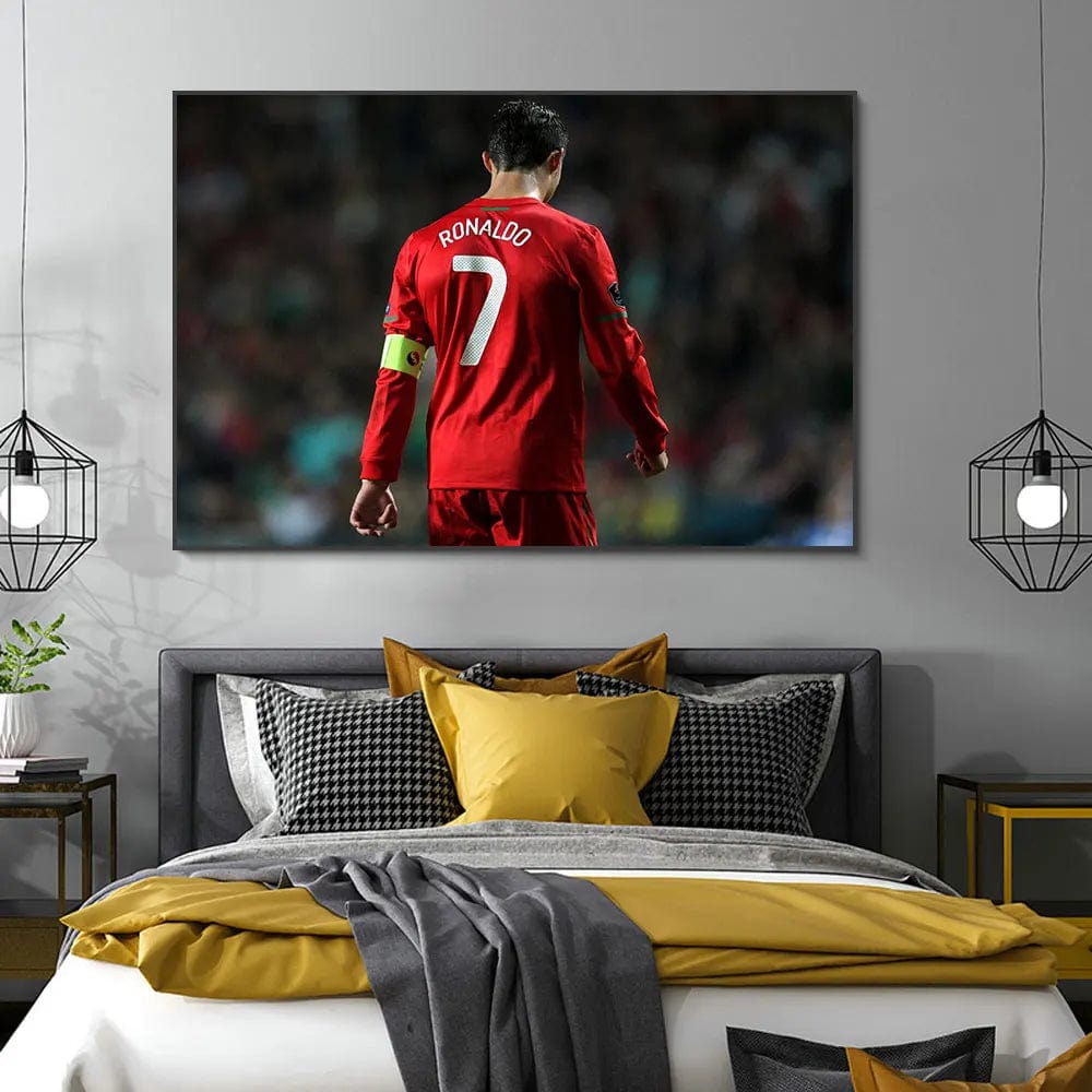 CR7 Cristiano Ronaldo Poster Motivational Soccer Star Canvas Wall Art  Football